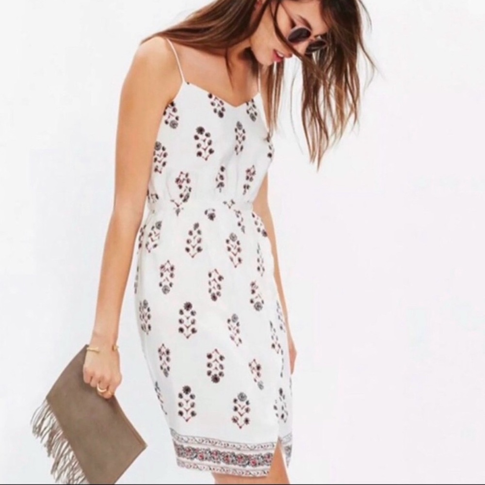 Madewell Tulip Wrap Floral Silk Dress
